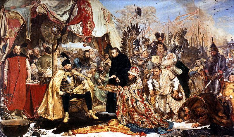 Stephen Bathory at Pskov, 1582 (Jan Matejko) (1838-1893) Royal Castle in Warsaw 
